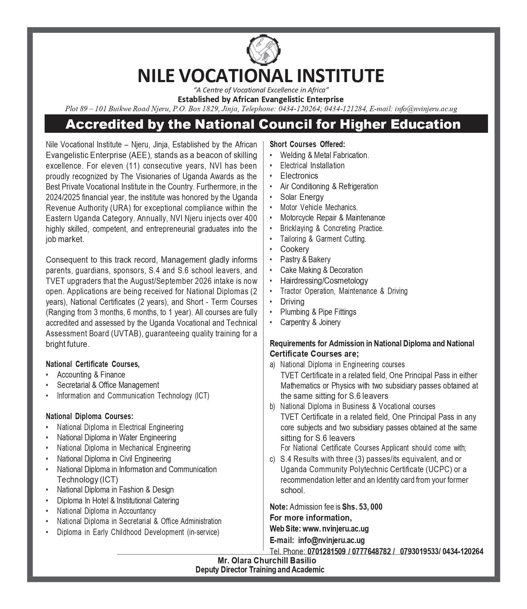 NILE NJERU AD